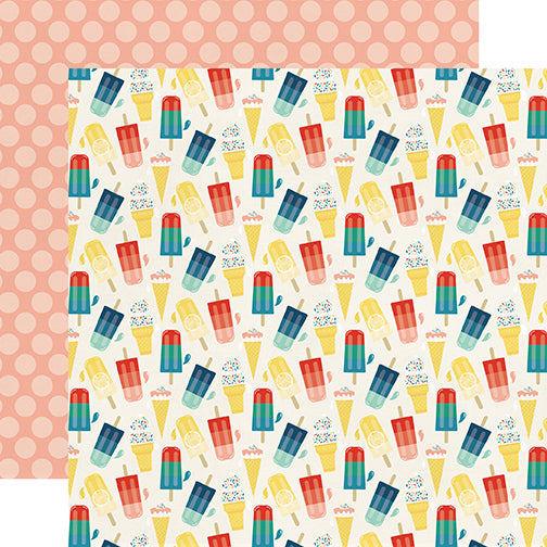 Echo Park:  12x12 Paper - Single Sheet - Good Day Sunshine - Sweet Treat