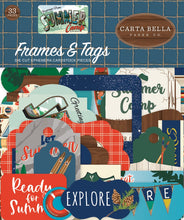 Load image into Gallery viewer, Carta Bella:  Ephemera Frames &amp; Tags - Greetings from Summer Camp