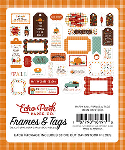Echo Park: Frames and Tags - Happy Fall