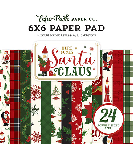 Echo Park: 6x6 Paper Pad - Here Comes Santa Claus