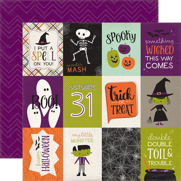 Echo Park: Double-Sided Paper - Halloween Town - 3x4 Journaling Cards