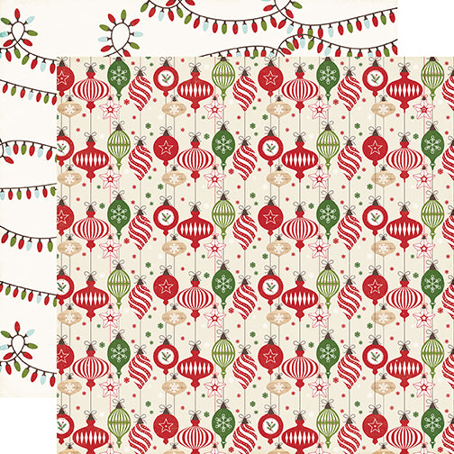 Echo Park:  12x12 Paper - Double-Sided Single Sheet - I Love Christmas - Deck the Halls