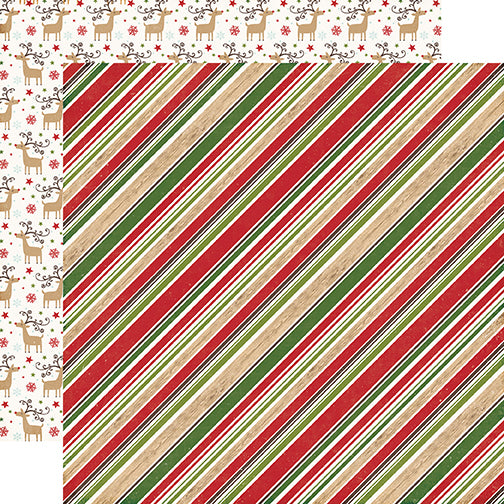 Echo Park:  12x12 Paper - Double-Sided Single Sheet - I Love Christmas - Tree Trimming
