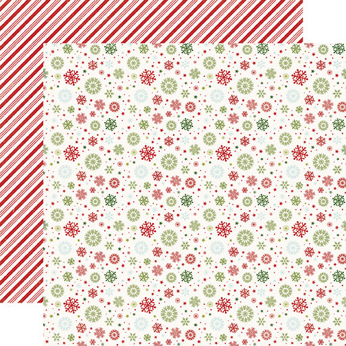 Echo Park:  12x12 Paper - Double-Sided Single Sheet - I Love Christmas - Let It Snow