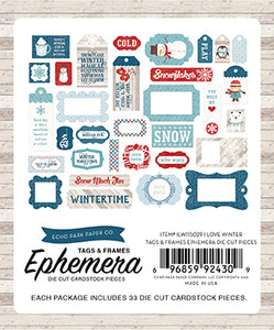 Echo Park: Frames & Tags - I Love Winter