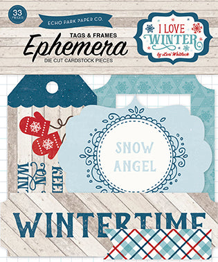 Echo Park: Frames & Tags - I Love Winter