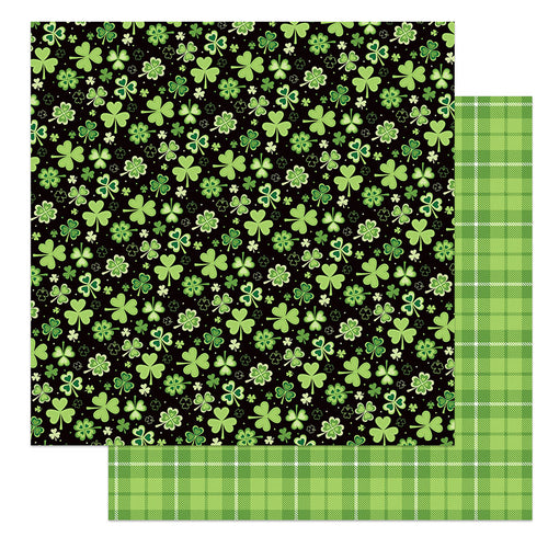 Photoplay: Lucky Charm - Double sided printed paper - Four Leaf Clover