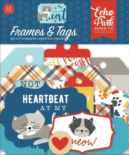 Echo Park : Frames & Tags - Die Cuts - I Love My Cat