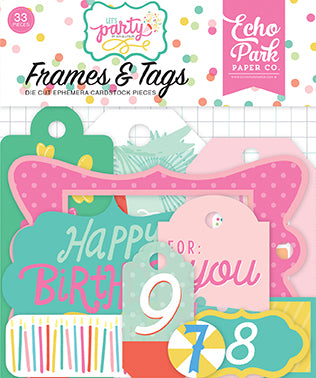 Echo Park: Frames & Tags - Let's Party - Girl