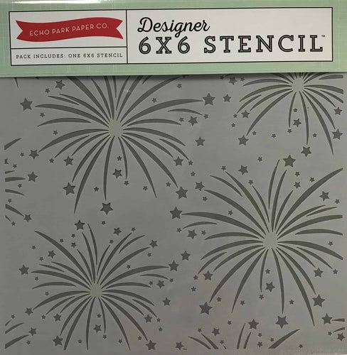 Carta Bella: 6x6 Stencil Set - Fireworks