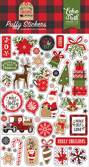 Echo Park:  Puffy Stickers - My Favorite Christmas