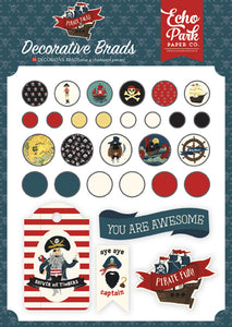 Echo Park: Embellishments - Decorative Brads - Pirate Tales