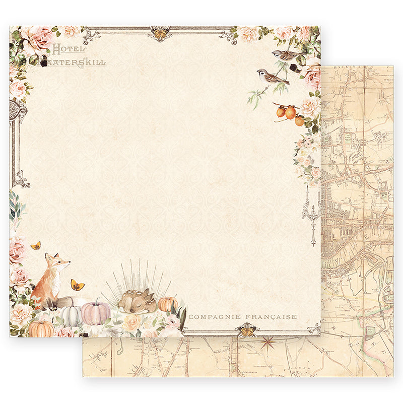 Prima Marketing: 12x12 Paper - Autumn Sunset Collection - Fall Leaves