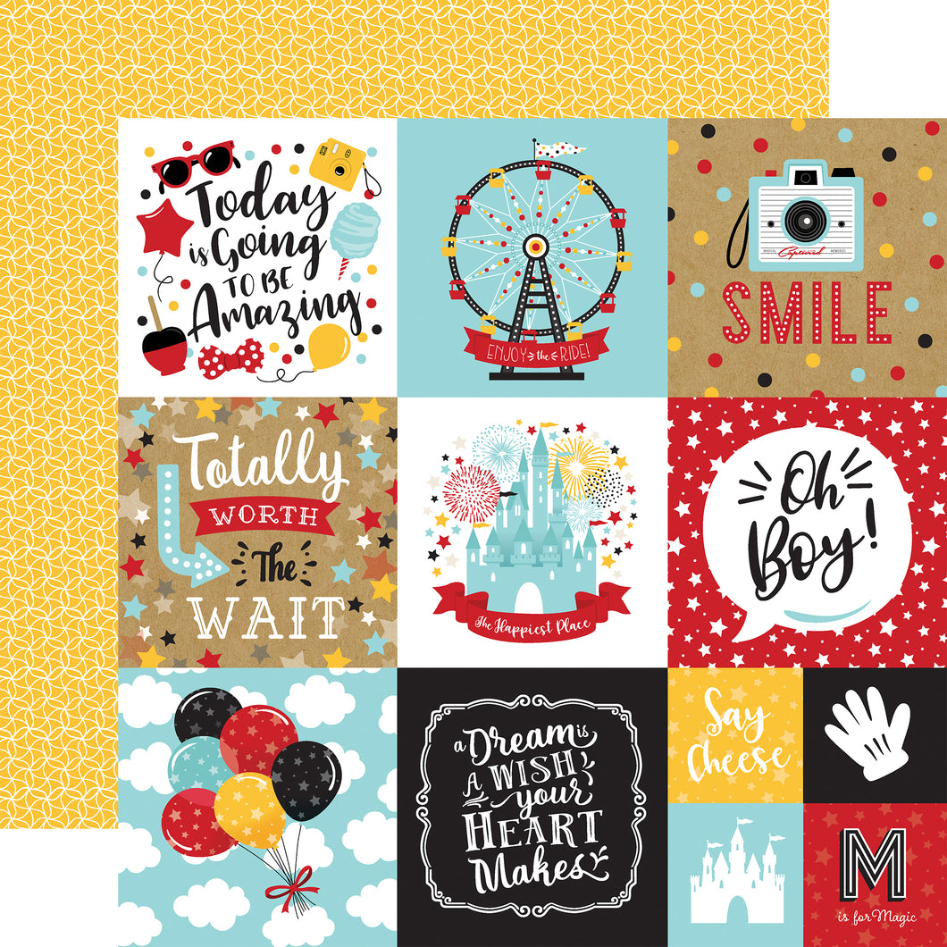 Echo Park: Remember the Magic - Single Sheets - 4x4 Journaling Cards