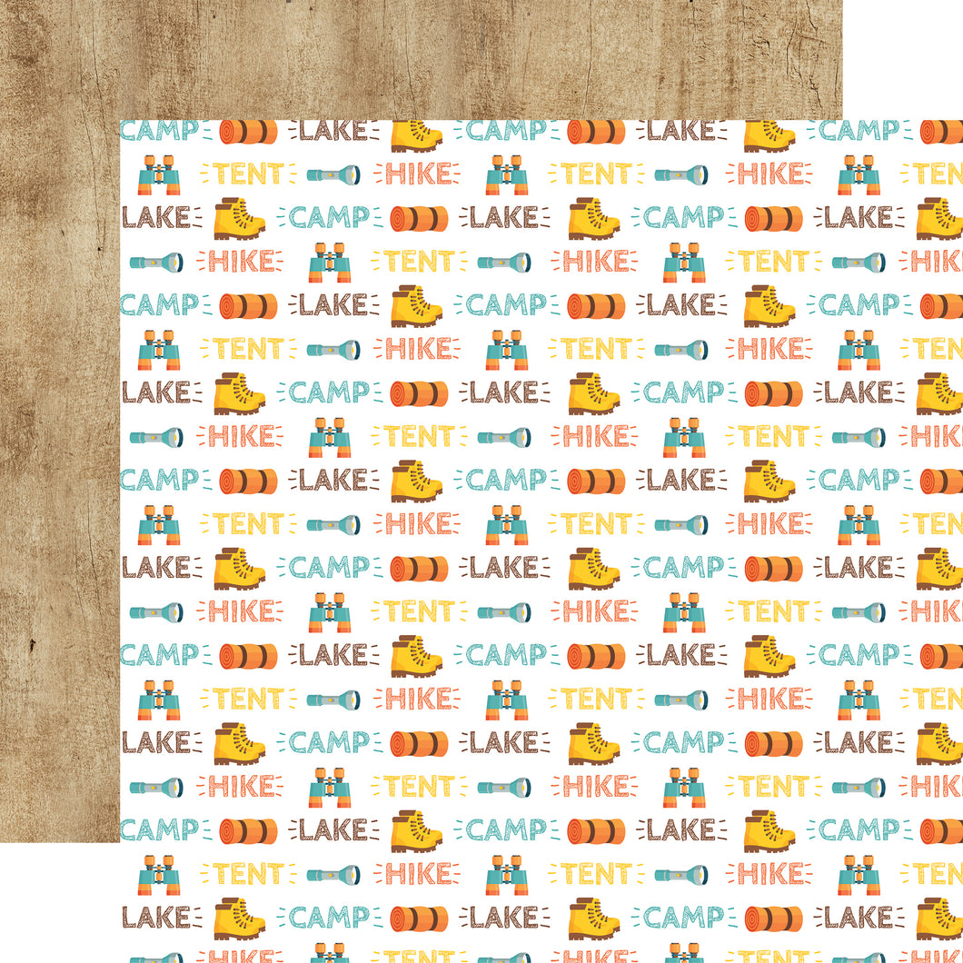 Echo Park:  12x12 Paper - Double-Sided Single Sheet - Summer Adventure - Camp Often