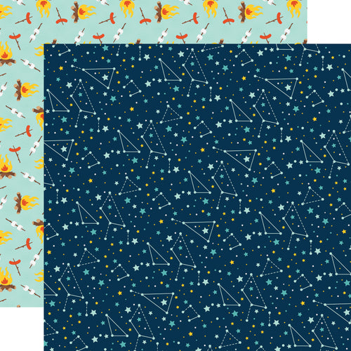 Echo Park:  12x12 Paper - Double-Sided Single Sheet - Summer Adventure - Star Gaze