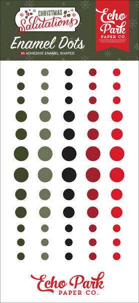Carta Bella: Embellishments - Enamel Dots - Merry Christmas