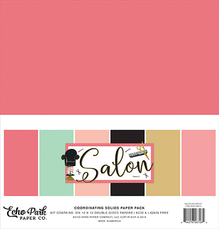 Echo Park:  Coordinating Solids Paper Pack - Salon Solids Kit