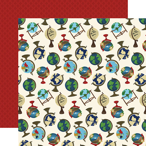 Echo Park: 12x12 Double-Sided Paper - Scenic Route - Globes