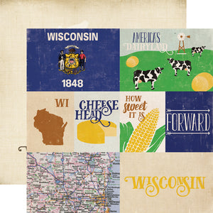 Echo Park: 12x12 Double-Sided Paper - Stateside - Wisconsin