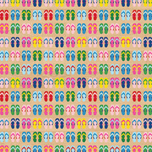 Load image into Gallery viewer, Echo Park:  12x12 Paper - Double-Sided Single Sheet - I Love Summer - Flip Flops