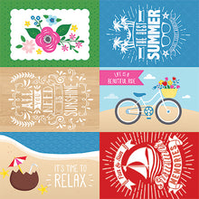Load image into Gallery viewer, Echo Park:  12x12 Paper - Double-Sided Single Sheet - I Love Summer - 4x6 Journaling Cards