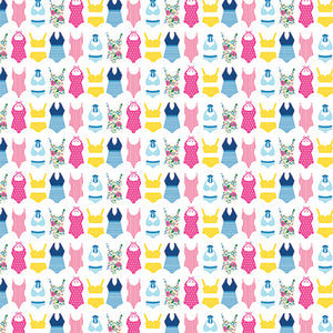Echo Park:  12x12 Paper - Double-Sided Single Sheet - I Love Summer - Swimsuits