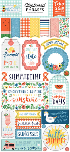 Echo Park: Summertime - Chipboard Phrases
