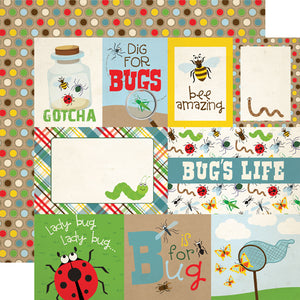 Echo Park: 12x12 Double-Sided Paper - Bug Collection - Journaling Cards