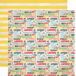 Echo Park: 12x12 Double-Sided Paper - Bug Collection - Bug Words