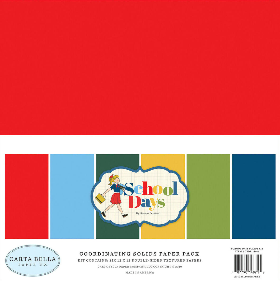Carta Bella Kit: Coordinating Solids - School Days