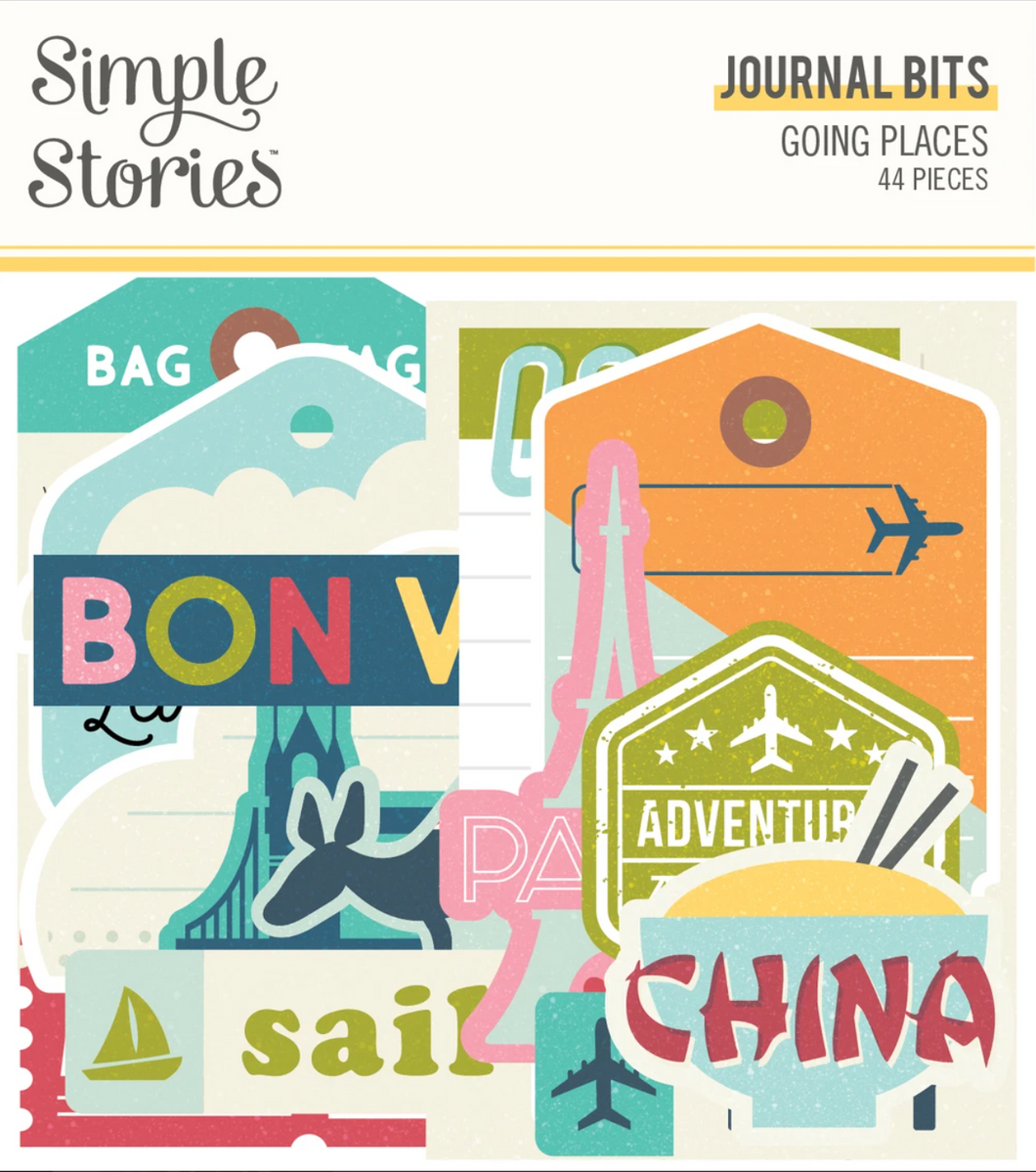 Simple Stories: Journal Bits & Pieces - Die Cuts - Going Places