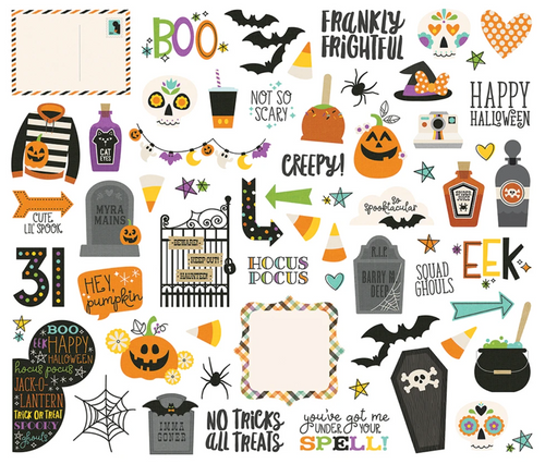 Simple Stories: Bits & Pieces - Die Cuts - Say Cheese Halloween