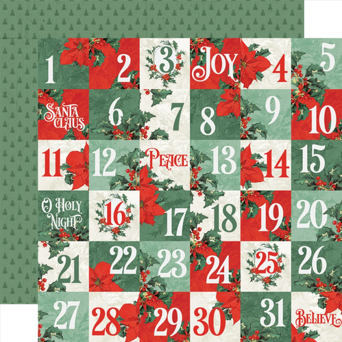 Simple Stories: 12x12 Double Sided Paper - Country Christmas - 2x2 Elements