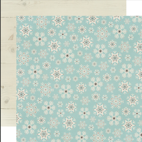 Simple Stories: 12x12 Double Sided Paper - Winter Farmhouse - Feelin' Frosty
