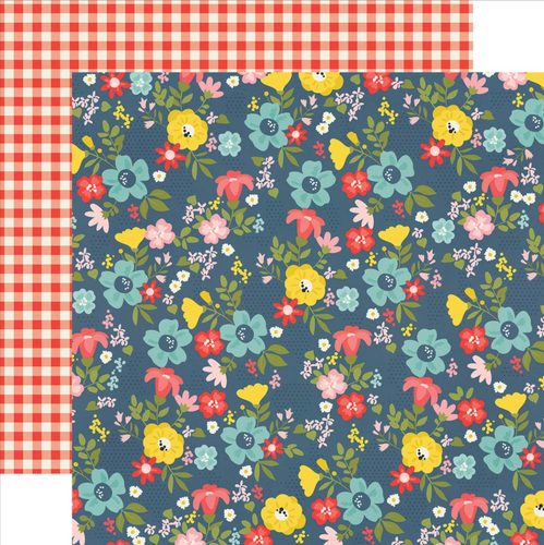 Simple Stories: 12x12 Double Sided Paper - Summer Farmhouse - Backyard BBQ