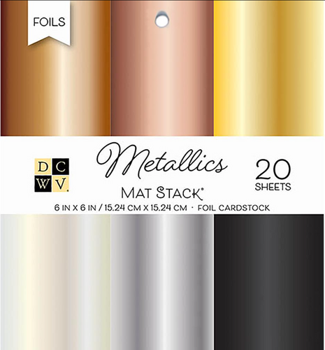 DCWV:  Metallics Paper - 6x6 Pad - 20 Sheets