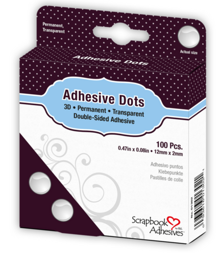 Scrapbook Adhesives - Adhesive Dots 3D - 100 pcs - 12mmx2mm