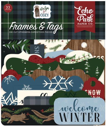 Echo Park : Frames & Tags - Die Cuts - Warm & Cozy