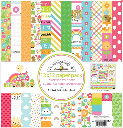 Doodlebug Design:  12x12 Paper Pack Kit - Over the Rainbow