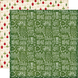 Echo Park:  12x12 Paper - Single Sheet - The Story of Christmas - Words
