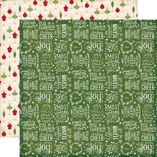 Echo Park:  12x12 Paper - Single Sheet - The Story of Christmas - Words