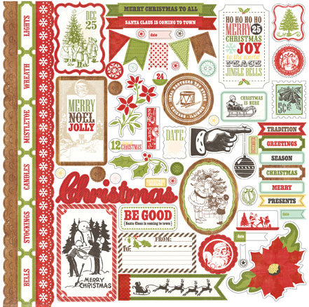 Echo Park: 12x12 Element Sticker Strip - Christmas This & That