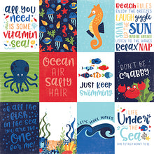 Load image into Gallery viewer, Echo Park:  12x12 Paper - Single Sheet - Under the Sea - 3x4 Journaling Cards