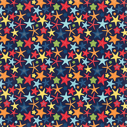 Echo Park:  12x12 Paper - Single Sheet - Under the Sea - Happy Starfish