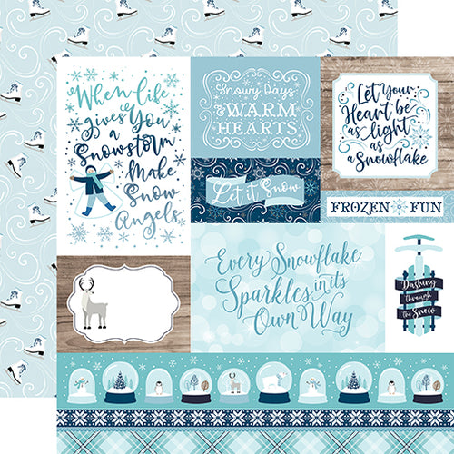 Echo Park: 12x12 Double-Sided Paper - Winter Magic - Multi Journaling Cards
