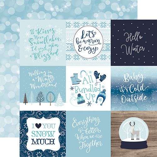 Echo Park: 12x12 Double-Sided Paper - Winter Magic - 4x4 Journaling Cards
