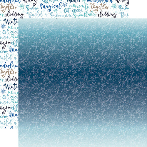Echo Park: 12x12 Double-Sided Paper - Winter Magic - Icy Snowflakes