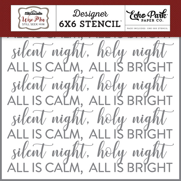 Carta Bella: 6x6 Stencil Set - Silent Night