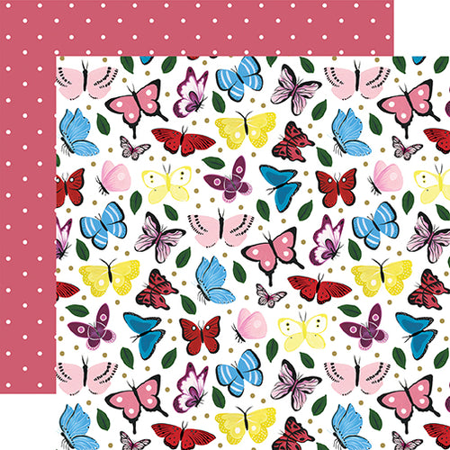 Echo Park:  12x12 Paper - Single Sheet - Alice in Wonderland - Butterflies
